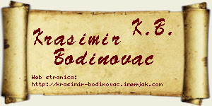 Krasimir Bodinovac vizit kartica